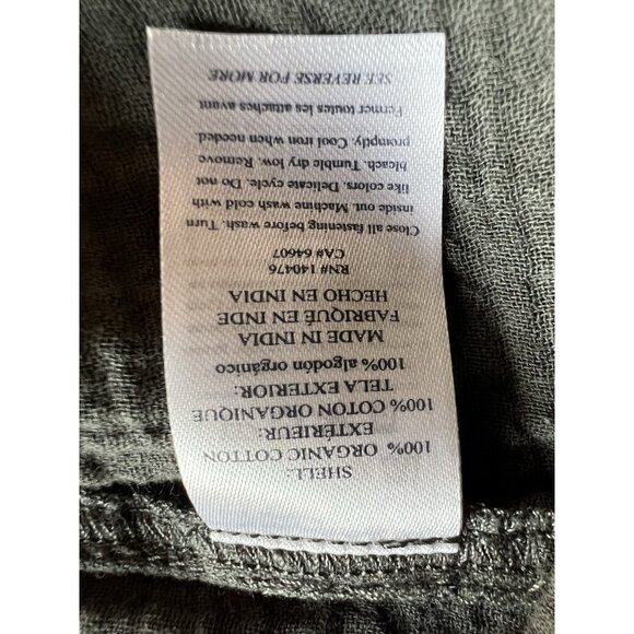 NEW Faherty Dream cotton gauze Desmond top washed black L organic preppy - Picture 9 of 9